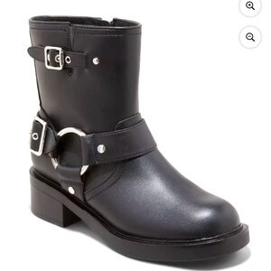 Black Buckle Harness Boot - Connor Boots